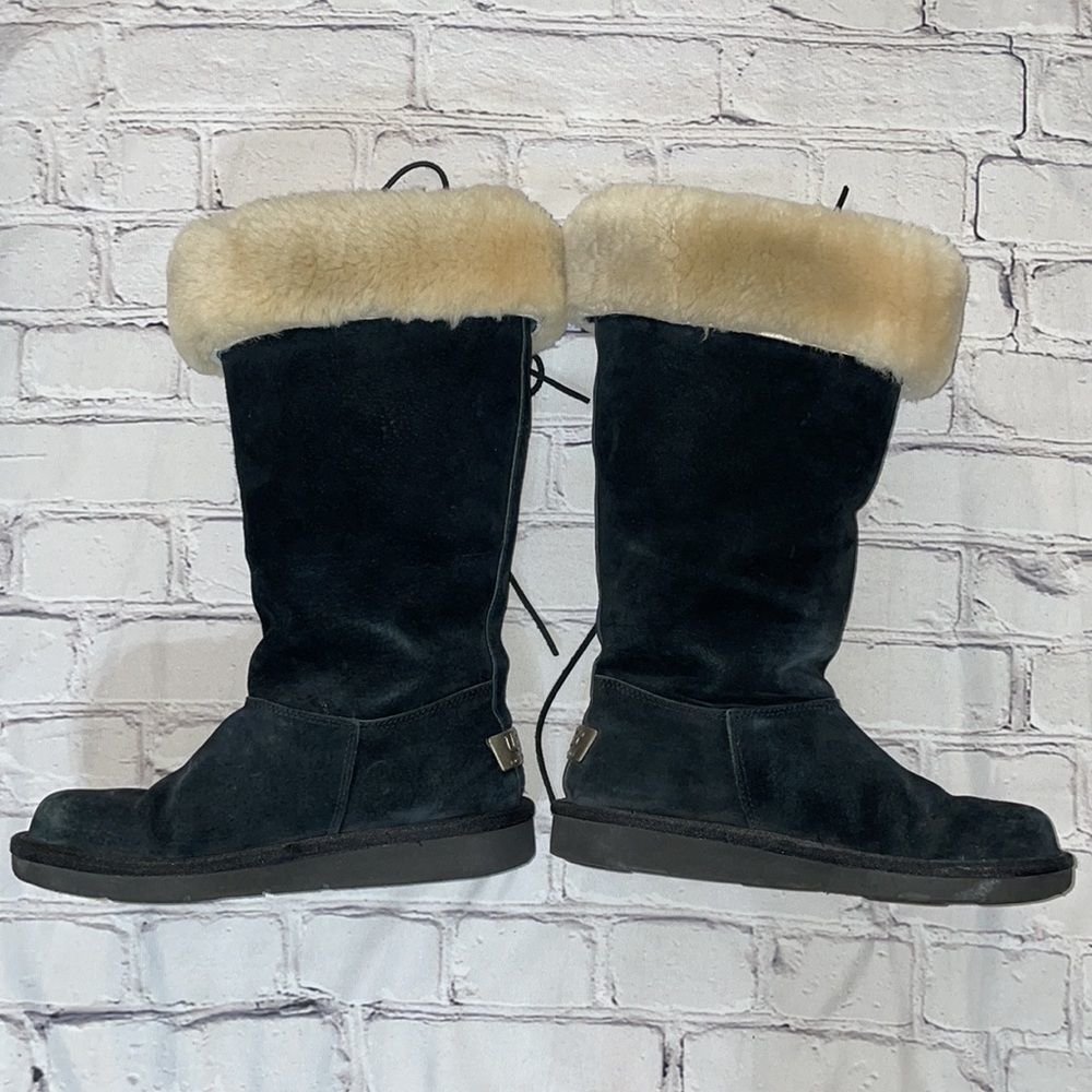 Black UGG 'Upside' Tall Australia Boots - 5 - Picture 3 of 9